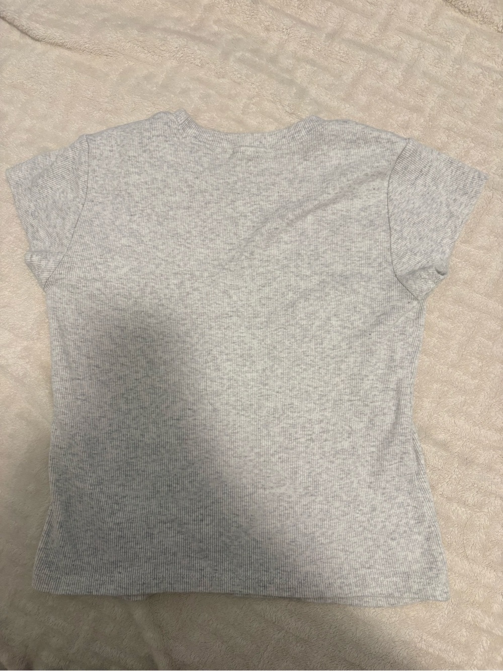 white ribbed basic tee - Picture 3 of 3